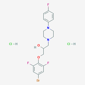 1-(4-Bromo-2,6-difluorophenoxy)-3-[4-(4-fluorophenyl)piperazin-1-yl]propan-2-ol dihydrochloride