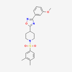 molecular formula C22H25N3O4S B2429818 1-[(3,4-二甲苯磺酰基)-4-[3-(3-甲氧苯基)-1,2,4-恶二唑-5-基]哌啶 CAS No. 1207055-70-6