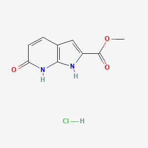 molecular formula C9H9ClN2O3 B2429821 Methyl 6-hydroxy-1H-pyrrolo[2,3-b]pyridine-2-carboxylate hydrochloride CAS No. 2228465-53-8