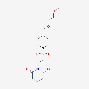 1-(2-((4-((2-Methoxyethoxy)methyl)piperidin-1-yl)sulfonyl)ethyl)piperidine-2,6-dione