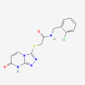 N-(2-chlorobenzyl)-2-((7-oxo-7,8-dihydro-[1,2,4]triazolo[4,3-a]pyrimidin-3-yl)thio)acetamide