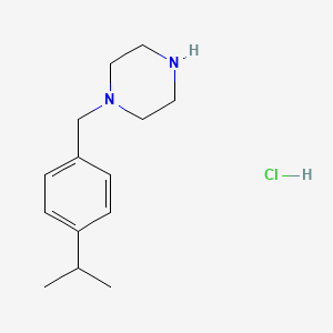 molecular formula C14H23ClN2 B2429836 1-{[4-(Propan-2-yl)phenyl]methyl}piperazine hydrochloride CAS No. 84418-45-1
