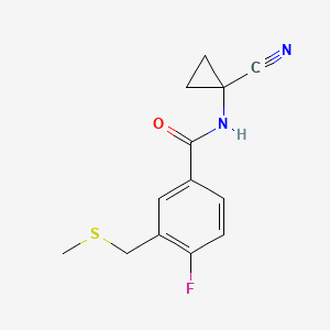 N-(1-Cyanocyclopropyl)-4-fluoro-3-(methylsulfanylmethyl)benzamide
