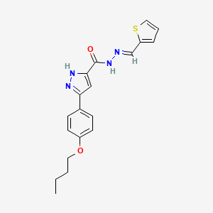 3-(4-butoxyphenyl)-N'-[(E)-thiophen-2-ylmethylidene]-1H-pyrazole-5-carbohydrazide