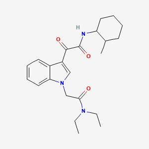 molecular formula C23H31N3O3 B2429848 2-[1-[2-(diethylamino)-2-oxoethyl]indol-3-yl]-N-(2-methylcyclohexyl)-2-oxoacetamide CAS No. 872848-70-9