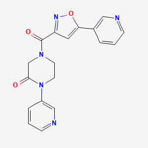 1-(Pyridin-3-yl)-4-[5-(pyridin-3-yl)-1,2-oxazole-3-carbonyl]piperazin-2-one