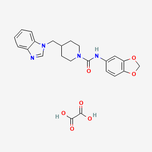 4-((1H-benzo[d]imidazol-1-yl)methyl)-N-(benzo[d][1,3]dioxol-5-yl)piperidine-1-carboxamide oxalate