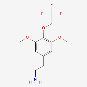 molecular formula C12H16F3NO3 B2429864 4-(2,2,2-三氟乙氧基)-3,5-二甲氧基苯乙胺 CAS No. 501700-03-4