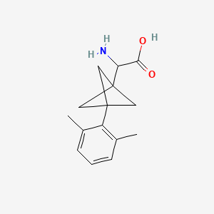 molecular formula C15H19NO2 B2429866 2-Amino-2-[3-(2,6-dimethylphenyl)-1-bicyclo[1.1.1]pentanyl]acetic acid CAS No. 2287260-08-4