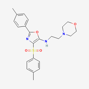 molecular formula C23H27N3O4S B2429870 N-(2-morpholinoethyl)-2-(p-tolyl)-4-tosyloxazol-5-amine CAS No. 862739-94-4