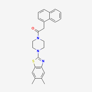 1-(4-(5,6-Dimethylbenzo[d]thiazol-2-yl)piperazin-1-yl)-2-(naphthalen-1-yl)ethanone