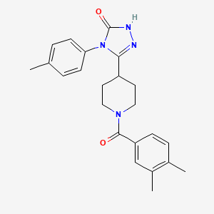 5-[1-(3,4-dimethylbenzoyl)piperidin-4-yl]-4-(4-methylphenyl)-2,4-dihydro-3H-1,2,4-triazol-3-one