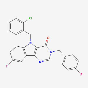 5-(2-chlorobenzyl)-8-fluoro-3-(4-fluorobenzyl)-3H-pyrimido[5,4-b]indol-4(5H)-one