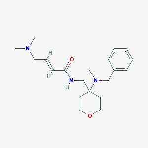 molecular formula C20H31N3O2 B2429879 (E)-N-[[4-[Benzyl(methyl)amino]oxan-4-yl]methyl]-4-(dimethylamino)but-2-enamide CAS No. 2411338-56-0