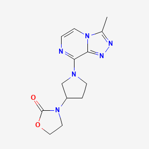 3-[1-(3-Methyl-[1,2,4]triazolo[4,3-a]pyrazin-8-yl)pyrrolidin-3-yl]-1,3-oxazolidin-2-one