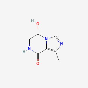 molecular formula C7H9N3O2 B2429886 5-羟基-1-甲基-6,7-二氢-5H-咪唑并[1,5-a]吡嗪-8-酮 CAS No. 2416243-64-4