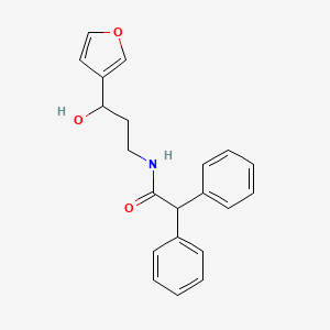 molecular formula C21H21NO3 B2429888 N-[3-(呋喃-3-基)-3-羟基丙基]-2,2-二苯基乙酰胺 CAS No. 1428359-55-0