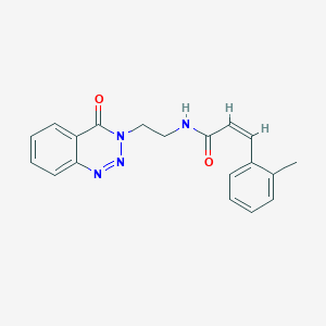 molecular formula C19H18N4O2 B2429889 (Z)-N-(2-(4-氧代苯并[d][1,2,3]三嗪-3(4H)-基)乙基)-3-(邻甲苯基)丙烯酰胺 CAS No. 2035003-66-6