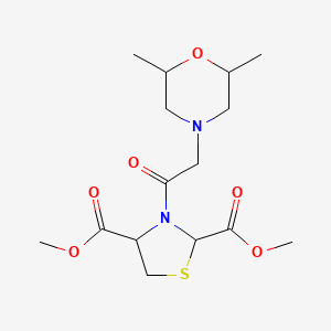molecular formula C15H24N2O6S B2429891 3-[2-(2,6-二甲基吗啉基)乙酰基]-1,3-噻唑烷-2,4-二甲酯 CAS No. 1009176-74-2