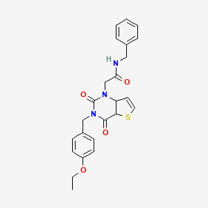 molecular formula C24H23N3O4S B2429892 N-benzyl-2-{3-[(4-ethoxyphenyl)methyl]-2,4-dioxo-1H,2H,3H,4H-thieno[3,2-d]pyrimidin-1-yl}acetamide CAS No. 1252911-26-4