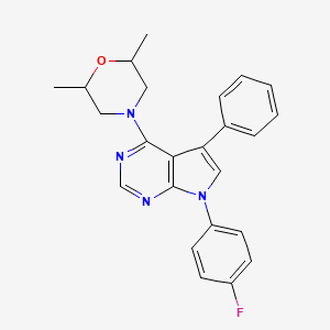 4-[7-(4-Fluorophenyl)-5-phenylpyrrolo[2,3-d]pyrimidin-4-yl]-2,6-dimethylmorpholine