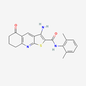 3-amino-N-(2,6-dimethylphenyl)-5-oxo-5,6,7,8-tetrahydrothieno[2,3-b]quinoline-2-carboxamide