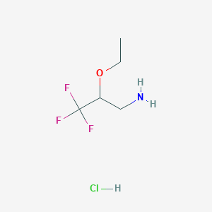 molecular formula C5H11ClF3NO B2429906 2-乙氧基-3,3,3-三氟丙胺；盐酸盐 CAS No. 2802-33-7