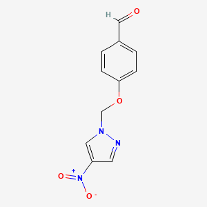 4-[(4-nitro-1H-pyrazol-1-yl)methoxy]benzaldehyde