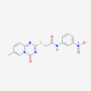 2-(7-methyl-4-oxopyrido[1,2-a][1,3,5]triazin-2-yl)sulfanyl-N-(3-nitrophenyl)acetamide