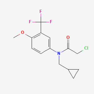 molecular formula C14H15ClF3NO2 B2429913 2-Chloro-N-(cyclopropylmethyl)-N-[4-methoxy-3-(trifluoromethyl)phenyl]acetamide CAS No. 1397195-63-9