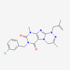 7-[(3-chlorophenyl)methyl]-3,9-dimethyl-1-(2-methylprop-2-enyl)-4H-purino[8,7-c][1,2,4]triazine-6,8-dione