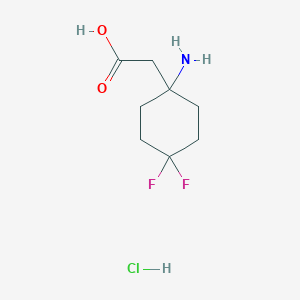 molecular formula C8H14ClF2NO2 B2429919 2-(1-Amino-4,4-difluorocyclohexyl)acetic acid;hydrochloride CAS No. 2260936-17-0