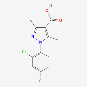 molecular formula C12H10Cl2N2O2 B2429925 1-(2,4-dichlorophenyl)-3,5-dimethyl-1H-pyrazole-4-carboxylic acid CAS No. 956544-22-2