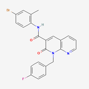 molecular formula C23H17BrFN3O2 B2429928 N-(4-bromo-2-methylphenyl)-1-(4-fluorobenzyl)-2-oxo-1,2-dihydro-1,8-naphthyridine-3-carboxamide CAS No. 1005306-07-9