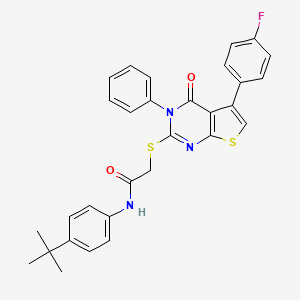 N-(4-tert-butylphenyl)-2-[5-(4-fluorophenyl)-4-oxo-3-phenylthieno[2,3-d]pyrimidin-2-yl]sulfanylacetamide