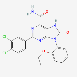 molecular formula C20H15Cl2N5O3 B2429933 2-(3,4-二氯苯基)-9-(2-乙氧苯基)-8-氧代-8,9-二氢-7H-嘌呤-6-甲酰胺 CAS No. 899971-11-0