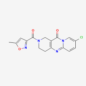 molecular formula C16H13ClN4O3 B2429941 8-chloro-2-(5-methylisoxazole-3-carbonyl)-3,4-dihydro-1H-dipyrido[1,2-a:4',3'-d]pyrimidin-11(2H)-one CAS No. 2034413-68-6