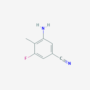 molecular formula C8H7FN2 B2429942 3-Amino-5-fluoro-4-methylbenzonitrile CAS No. 953717-98-1