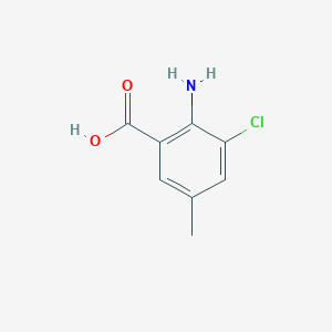 molecular formula C8H8ClNO2 B2429946 2-Amino-3-chloro-5-methylbenzoic acid CAS No. 66490-53-7