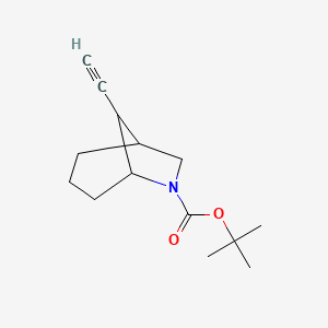 molecular formula C14H21NO2 B2429947 tert-Butyl 8-ethynyl-6-azabicyclo[3.2.1]octane-6-carboxylate CAS No. 2241131-35-9
