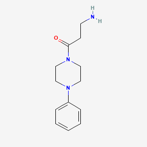 molecular formula C13H19N3O B2429957 3-Amino-1-(4-phenylpiperazin-1-yl)propan-1-one CAS No. 896522-90-0