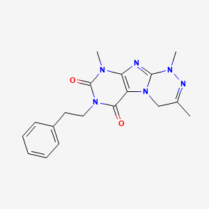 molecular formula C18H20N6O2 B2429960 1,3,9-trimethyl-7-phenethyl-7,9-dihydro-[1,2,4]triazino[3,4-f]purine-6,8(1H,4H)-dione CAS No. 919727-84-7