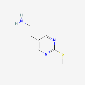 molecular formula C7H11N3S B2429961 2-[2-(Methylsulfanyl)pyrimidin-5-YL]ethan-1-amine CAS No. 944905-65-1