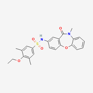 4-ethoxy-3,5-dimethyl-N-(10-methyl-11-oxo-10,11-dihydrodibenzo[b,f][1,4]oxazepin-2-yl)benzenesulfonamide
