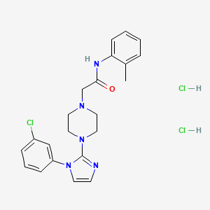 2-(4-(1-(3-chlorophenyl)-1H-imidazol-2-yl)piperazin-1-yl)-N-(o-tolyl)acetamide dihydrochloride