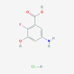 5-Amino-2-fluoro-3-hydroxybenzoic acid;hydrochloride