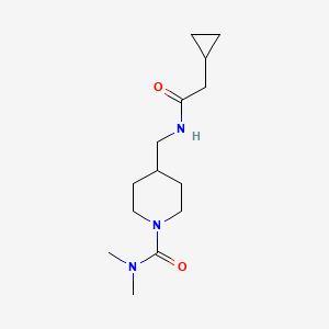 4-((2-cyclopropylacetamido)methyl)-N,N-dimethylpiperidine-1-carboxamide