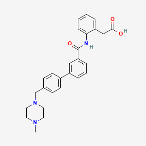 2-[2-[[3-[4-[(4-Methylpiperazin-1-yl)methyl]phenyl]phenyl]carbonylamino]phenyl]ethanoic acid