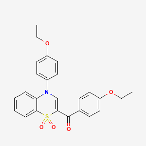 molecular formula C25H23NO5S B2429977 (4-乙氧苯基)[4-(4-乙氧苯基)-1,1-二氧化-4H-1,4-苯并噻嗪-2-基]甲苯酮 CAS No. 1114852-69-5