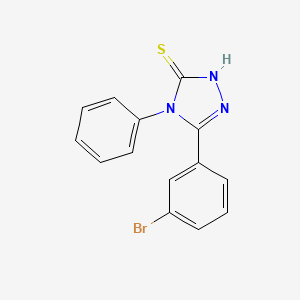 molecular formula C14H10BrN3S B2429978 5-(3-bromophenyl)-4-phenyl-4H-1,2,4-triazole-3-thiol CAS No. 204077-08-7